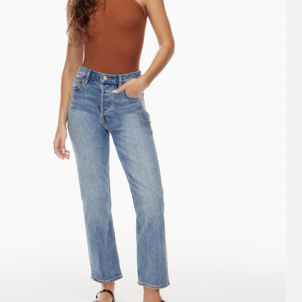 Aritzia High Rise Women Jeans - Light Blue